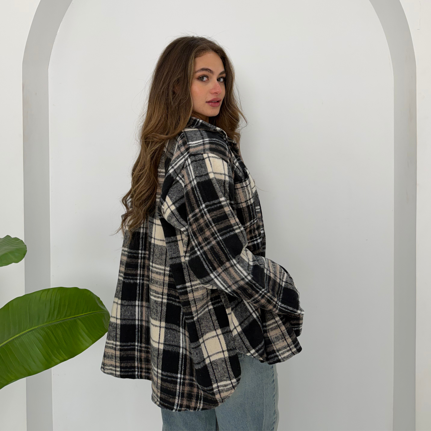 Winter Shades of Grey Plaid Shirt