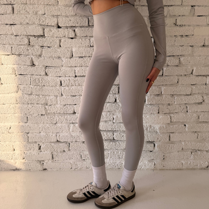 Gray Contour Sculpt High-Waist Leggings