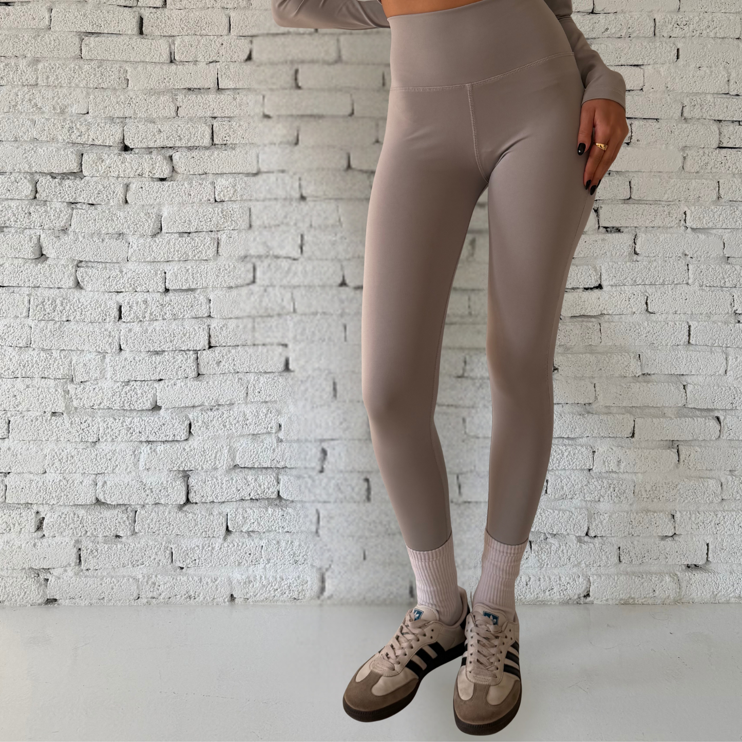 Gray Contour Sculpt High-Waist Leggings