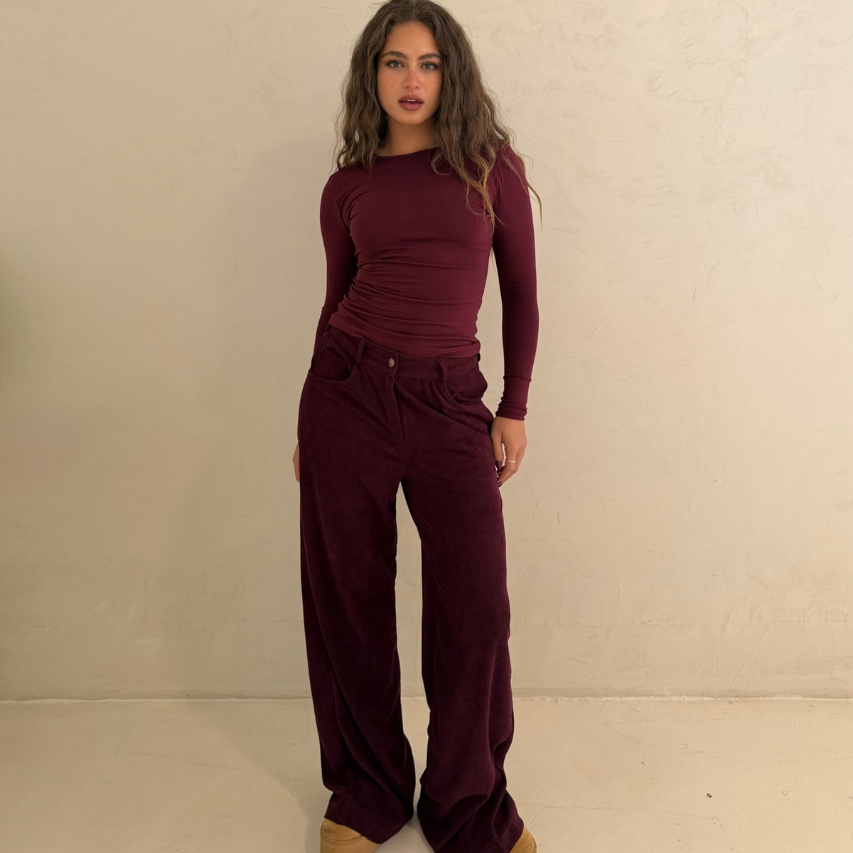 Burgundy Corduory Pants