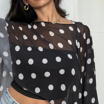 Midnight Drape Polka Cape