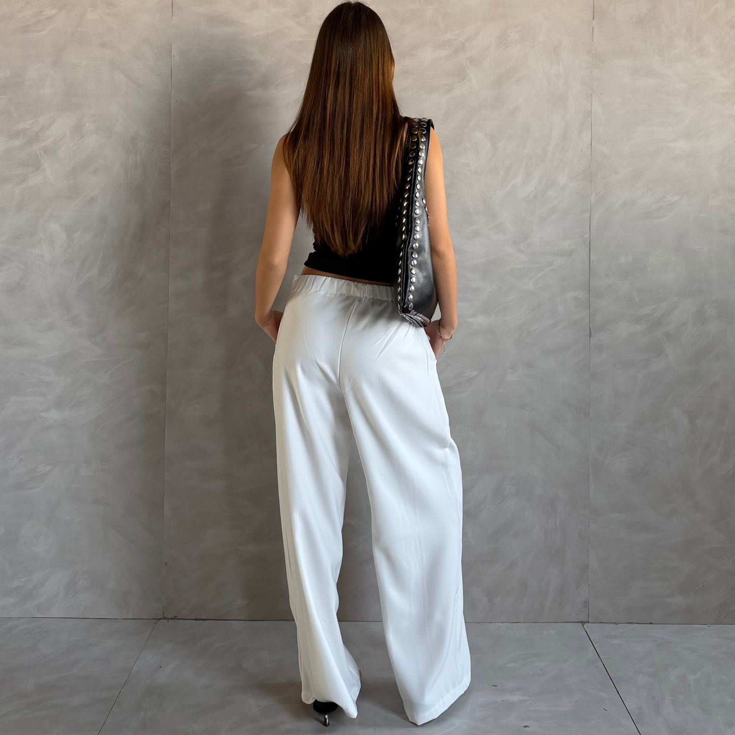 Off-White Wide-Leg Tailored Pants