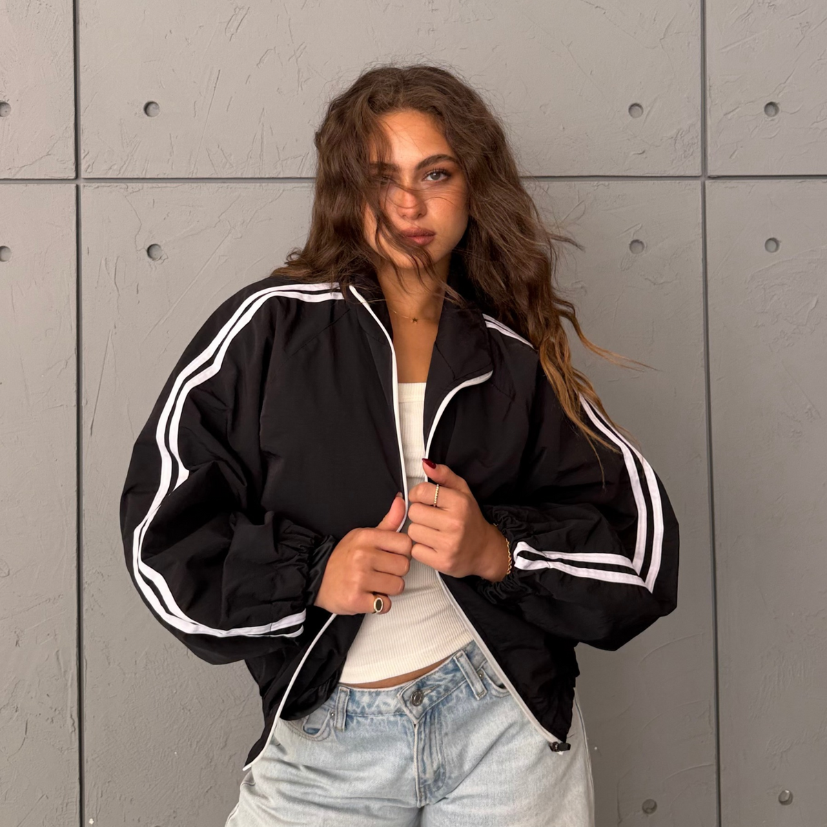 Black Stripe Urban Jacket