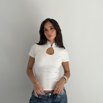 White Oval Top