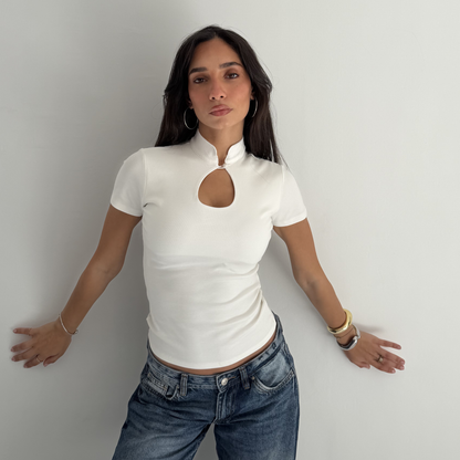White Oval Top