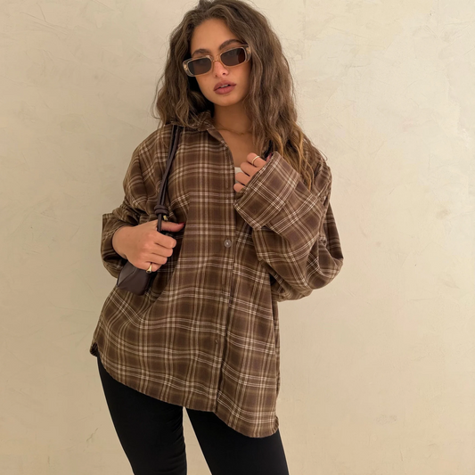 Brown Plaid Shirt