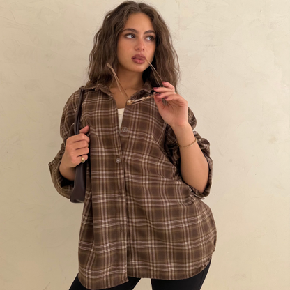 Brown Plaid Shirt