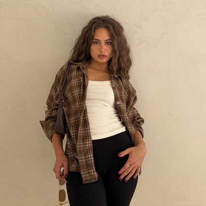 Brown Plaid Shirt
