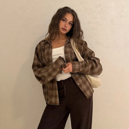 Brown Plaid Shirt